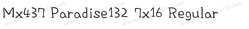 Mx437 Paradise132 7x16 Regular字体转换
